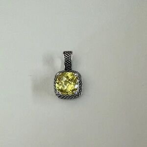 Elegant Silver and Citrine Pendant
